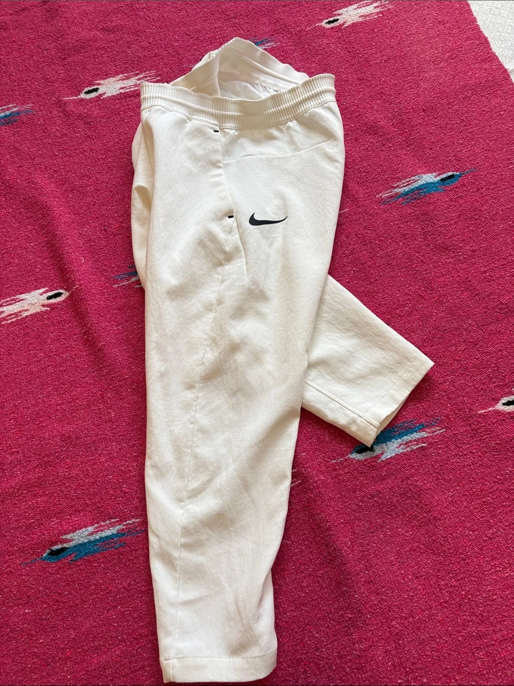 White Nike Sportswear Tech Pack Loose Crop Woven Pants size Medium